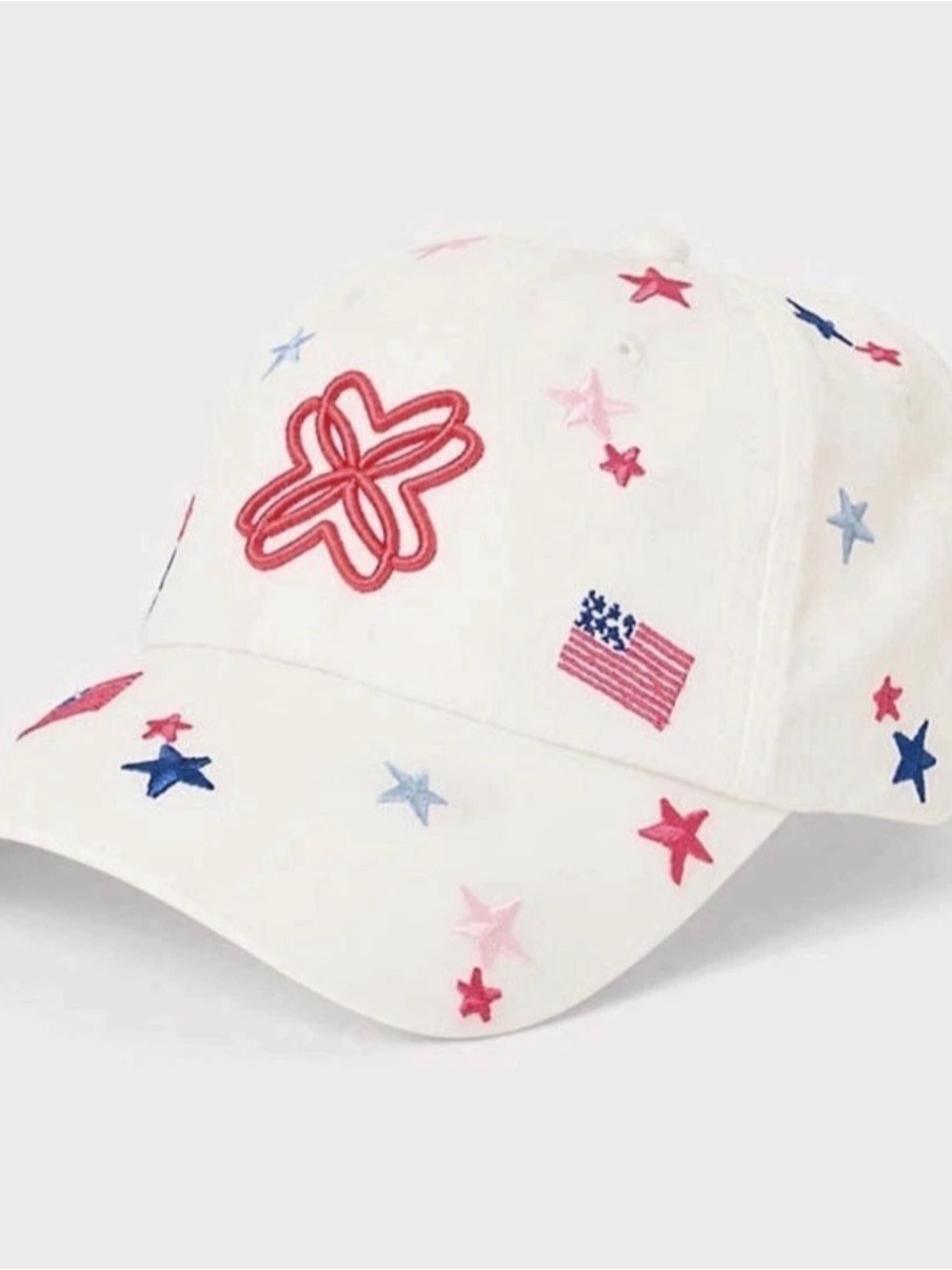 NWT! Lilly Pulitzer Embroidered Logo Hat Resort White It's A 250th Celebration